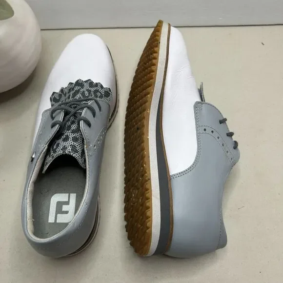 FootJoy Sport Retro Kiltie Spikeless Golf Shoes Leather 92395 Women's US 8 M - Picture 8 of 12